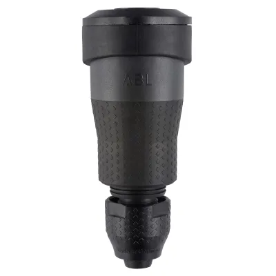ABL Schutzkontaktkupplung Professional 1590 SK | SCHUKO Kupplung | IP54 | Schnellverschluss | schwarz