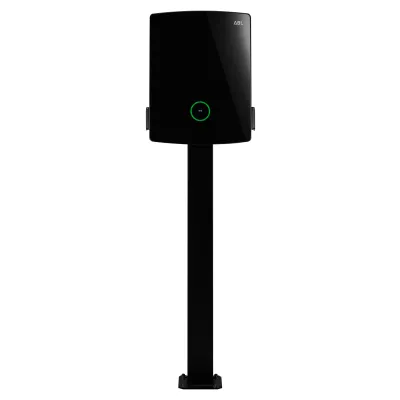 ABL Montagesäule POLE Slim 100000237 | Stele für 2 Wallboxen eM4 Twin | Stahl | 1469x395x210 mm | RAL 9011 Schwarz