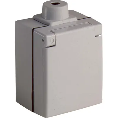 ABL-SURSUM Perilex Aufputz-Steckdose 2441860 | 16A | 3-polig+N+PE | IP44 spritzwassergeschützt | grau | DIN 49445/46