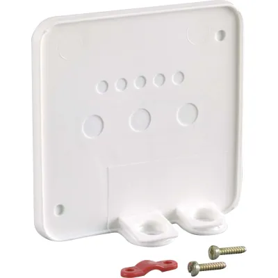 ABL Bodenplatte 2505018 für Geräteanschlussdose 2505010/110/210 | Dichtungsflansch IP44 | 1-fach | Thermoplast | weiß