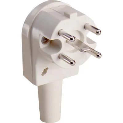 ABL Perilex-Winkelstecker 2407110 | 16A 400V 3-polig+N+E | Duroplast | abgewinkelt | IP20 | weiß