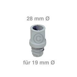 AblaufschlauchEndstück 28mmØ für 19mmØ