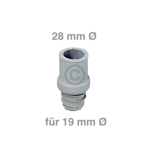 Bild: AblaufschlauchEndstück 28mmØ für 19mmØ