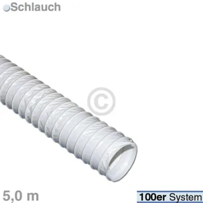 Abluftschlauch 100erR 5m, weiß, Netz