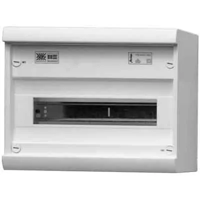 ABN Kleinverteiler Aufputz A12A | 1-reihig 12TE | IP30 | Kunststoff | 300x245x106mm | weiß