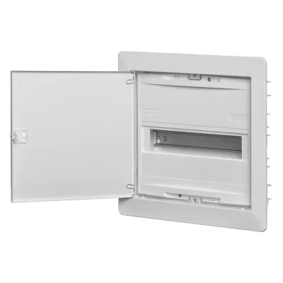 ABN Unterputz-Kleinverteiler A12UP AMIGO | 1-reihig 12TE | IP30 | Kunststoff | mit Tür | 330x310x90 mm | weiß