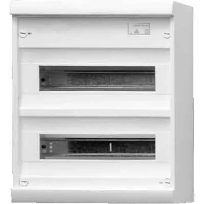 ABN Kleinverteiler Aufputz A24A AMIGO | 2-reihig 24TE | IP30 | Kunststoff | 370x300x106mm | weiß