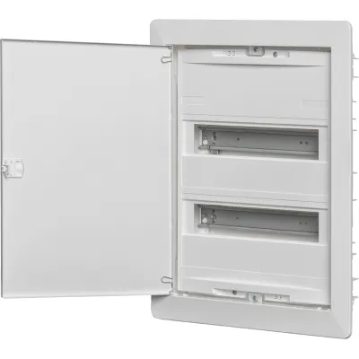 ABN Kleinverteiler Hohlwand A24HW AMIGO | 2-reihig | 24-28TE | IP30 | Kunststoff | Volltür | 310x420x88mm | weiß
