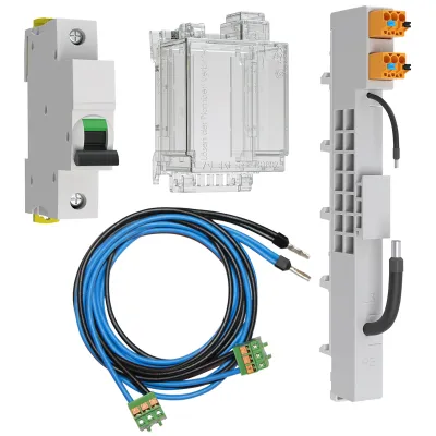 ABN Bestückungspaket APZ+RfZ ABNPK12110 | 1-pol. LS B10A 25kA | plombierbare Haube | schwarz/blau