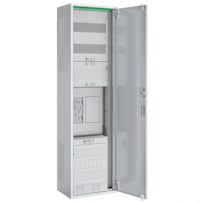 ABN Komplettschrank ABNRS107E0411 | Zählerschrank 1 eHZ Platz | 63A | IP44 | 1 Feld | Aufputz/Unterputz | weiß