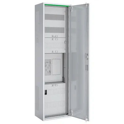 ABN Komplettschrank ABNRS107E0411 | Zählerschrank 1 eHZ Platz | 63A | IP44 | 1 Feld | Aufputz/Unterputz | weiß