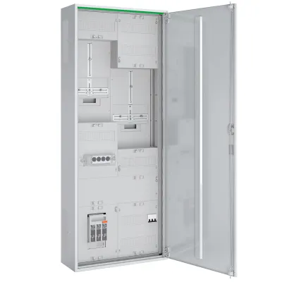 ABN Wandlermessschrank ABNRS209X0551 | 100A | 2 Zählerplätze | 1-stöckig | 5-polig | Stahl | IP44 | weiß RAL9016