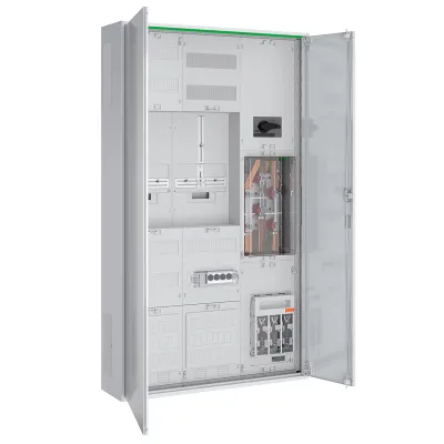 ABN Wandlermessschrank ABNRS309X0552 | 200A | TAB Mitteldeutschland | 2 Zählerplätze | 5-polig | IP44 | Stahl