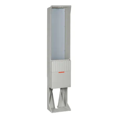 ABN Anschlusssäule SL162P | Standgehäuse IP44 | 1595x320x225 mm | Kunststoff | Montageplatte | Klappdeckel | lichtgrau
