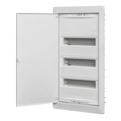 ABN Kleinverteiler A36HW | Hohlwand | 3-reihig 3x12TE | IP30 | mit Tür | Kunststoff weiß | 344x624x90mm