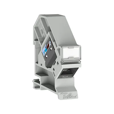 ABN Zubehör RJ45-Schnittstelle BP112 | Hutschienenmontage | Cat.6A Modul | Kommunikation & Messfunktion | 1TE | isoliert