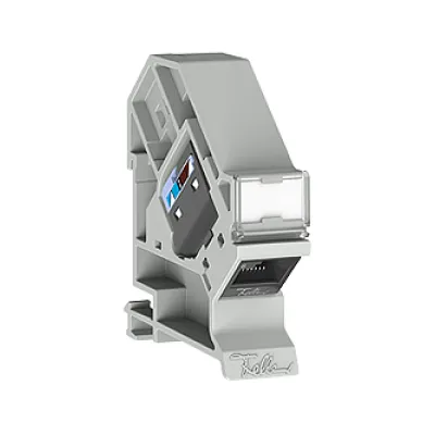 ABN Zubehör RJ45-Schnittstelle BP112 | Hutschienenmontage | Cat.6A Modul | Kommunikation & Messfunktion | 1TE | isoliert