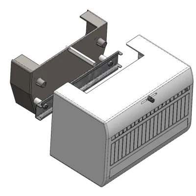 ABN Aufsatz BKE-AZ001-G | BKE-AZ2 10TE eHZ-Zusatzraum | 63A | 230V/400V | geschlossene Haube | weiß
