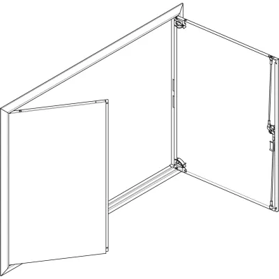 ABN Blendrahmen mit Volltür GBRU45T | UP-Flachverteiler 4x5-reihig | 800x1050x17 mm | Stahl | IP30 | weiß