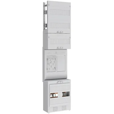 ABN Zählerplatz eHZ EZ17111 | 1Z/R | mit Klemmstein | 5-polig | 250x1050mm | Verdrahtung | geschlossenes Feld