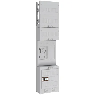 ABN Zählerplatz eHZ | EZ17311 | 1-Zählerfeld | Klemmstein OKK | 5-polig | 250x1050mm | verdrahtet | geschlossen