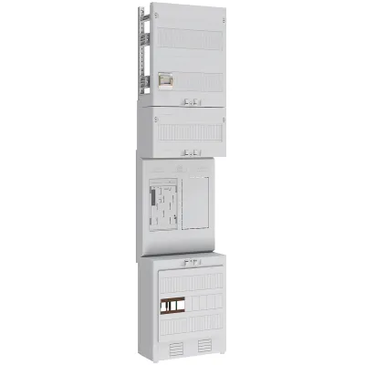 ABN Zählerplatz eHZ EZ17411 | 1-fach | HS/OKK sperrbar | 5-polig | 250x1050mm | IP20 | weiß