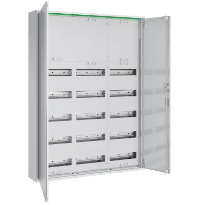 ABN Feldverteiler Aufputz ABNRM307K02 | 21x36TE | Volltür | Stahl | IP44 | 1100x800x170mm | weiß