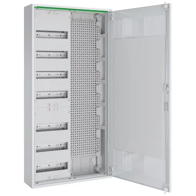 ABN Multimediaverteiler AP/UP ABNRM207M03 | 7 Reihen | 24TE | Tür | Stahl | IP31 | weiß