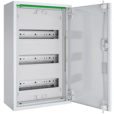 ABN Feldverteiler Aufputz ABNRM103R01 | 3-reihig 36TE | IP44 | Stahlgehäuse | Volltür | 500x300x170mm | weiß RAL9016