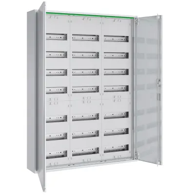 ABN Feldverteiler Aufputz ABNRM307R01 | 21 Reihen | 36 TE | Stahl | 1100x800x170 mm | IP44 | weiß RAL 9016