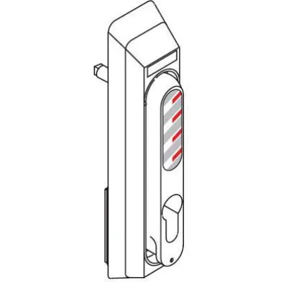 ABN Schwenkhebel GDV120 | ohne Schließeinsatz | mit Logo | plombierbar | Gehäusezubehör Aufputz/Unterputz/Hohlwand