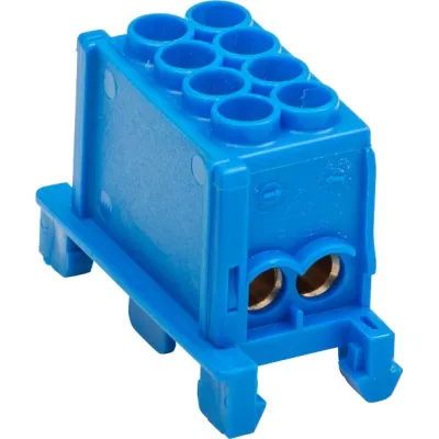 ABN Hauptleitungsklemme XHKB1254BL | 1-polig | 80A | DIN-Schiene | schrauben | 1x4x25mm² | fingersicher | blau
