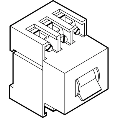 ABN Hauptschalter XHS363-1 | 3-polig | 63A | 400V AC | verriegelbar | Zwangstrennung | 2,5TE | 10kA | IP20