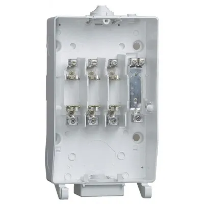 ABN Hausanschlusskasten HK334C | Kabel-Hausanschlusskasten KH00 DIN 43627 | 1x3 NH00 | 100A | IP54 | Kunststoff