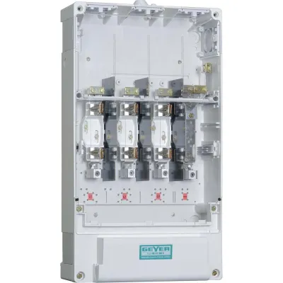 ABN Kabel-Hausanschlusskasten K12 HK837C | NH2/1 Sicherung | 1x3 Gruppen | 250A | 410x720x190mm | Kunststoff | IP54