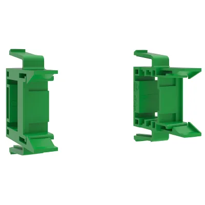 ABN Hutschienenhalter Befestigungsset FGA77N | LexCom Zubehör 2 Stück | Kunststoff | 63x15x58mm | für Mediawanne