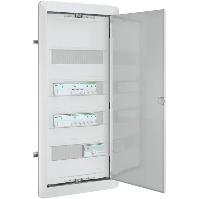 ABN Kleinverteiler ABNAH104F01 | Unterputz Hohlwand 4-reihig 48TE | FI/LS bestückt | Kunststoff | IP30 | weiß