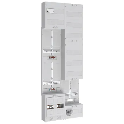 ABN Braun Zählerplatz Z29E914N | EnviaM SAn | 3-Punkt | 1Z 1WP 1SDE 1V6 ohne SH | bestückt & verdrahtet | 5-polig