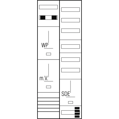 ABN Braun Zählerplatz Z29E914N | EnviaM SAn | 3-Punkt | 1Z 1WP 1SDE 1V6 ohne SH | bestückt & verdrahtet | 5-polig