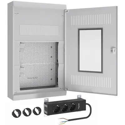 ABN AMIGO Multimedia-Kleinverteiler A36ATM | Aufputz | 3x12TE | Kunststoff | IP30 | DIN-Schiene | weiß RAL9016