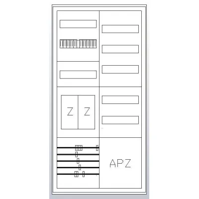 ABN Zählerschrank S27EA120 | eHZ 2Z 1V 1APZ | Komplettschrank 2 Zähler | 5-polig | IP43 | 550x1100x210 mm | Stahl weiß