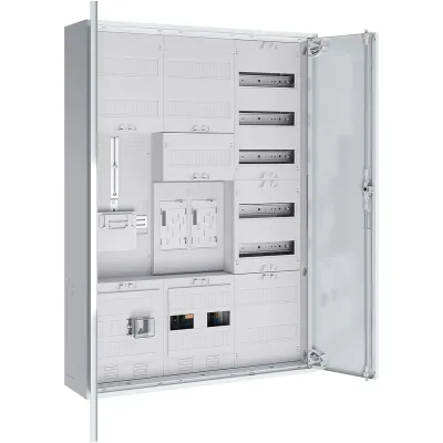 ABN Zählerschrank S37EA320Z | eHZ 2 Zählerplätze | 5-polig | Aufputz/Unterputz | IP43 | Stahl | 800x1100x210 mm | weiß