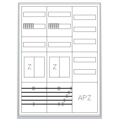ABN Zählerschrank S37EA322 | eHZ 2Z 2R 1V 1APZ | 5-polig | IP43 | 800x1100x210mm | Stahlblech weiß RAL 9016