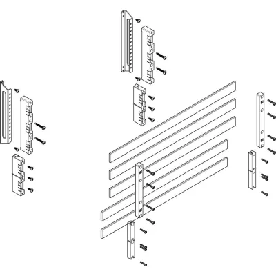 ABN Sammelschienen-Modul MTSC23645 | 5-polig | 440A | 60mm Schienenabstand | Kupfer 30x5mm | 496x350x78mm | tief