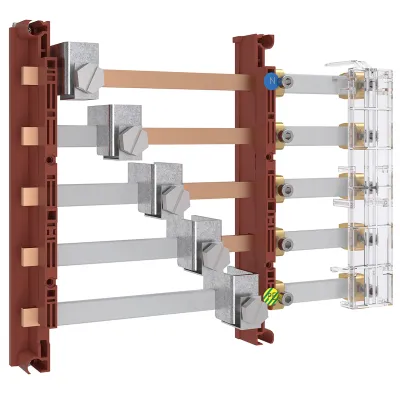 ABN Sammelschienen-Bausatz ABNRY67052 | 5-polig | 250A | GAG12 Anschlussgehäuse | 12x5mm Kupfer | Schrankverbindersatz