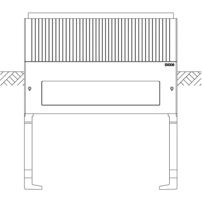 ABN Sockel SX006 für Freiluftschrank Gr. 1 | 3-feldrig breit | 900x780x315 mm | Kunststoff | grau | Außenmontage