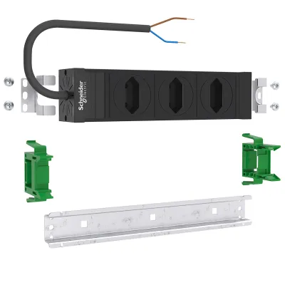 ABN Steckdosenleiste ABNPE303P02 | 3-fach Schutzkontaktsteckdose drehbar | 2m Kabel | IP20 | schwarz