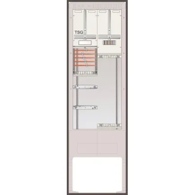 ABN Straßenbeleuchtung Anschluss-Säule SB205ZL1510 | 1 Zählerplatz | 1 TSG | 2 Felder | IP44 | Kunststoff grau