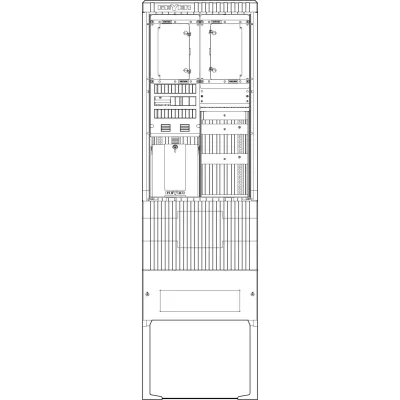 ABN Straßenbeleuchtung Anschlusssäule SB205ZL1513 | 1 Zählerplatz | 1 TSG | 5-polig | Aufputz | Kunststoff | IP44 | grau