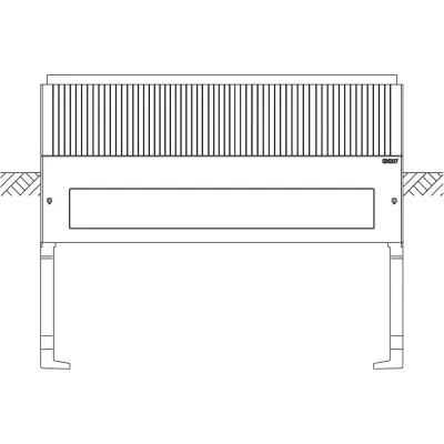 ABN Sockel Gr.2 SX007 für Freiluftschrank | 4-feldrig | H900xB1110xT315mm | Kunststoff | grau | Außenaufstellung